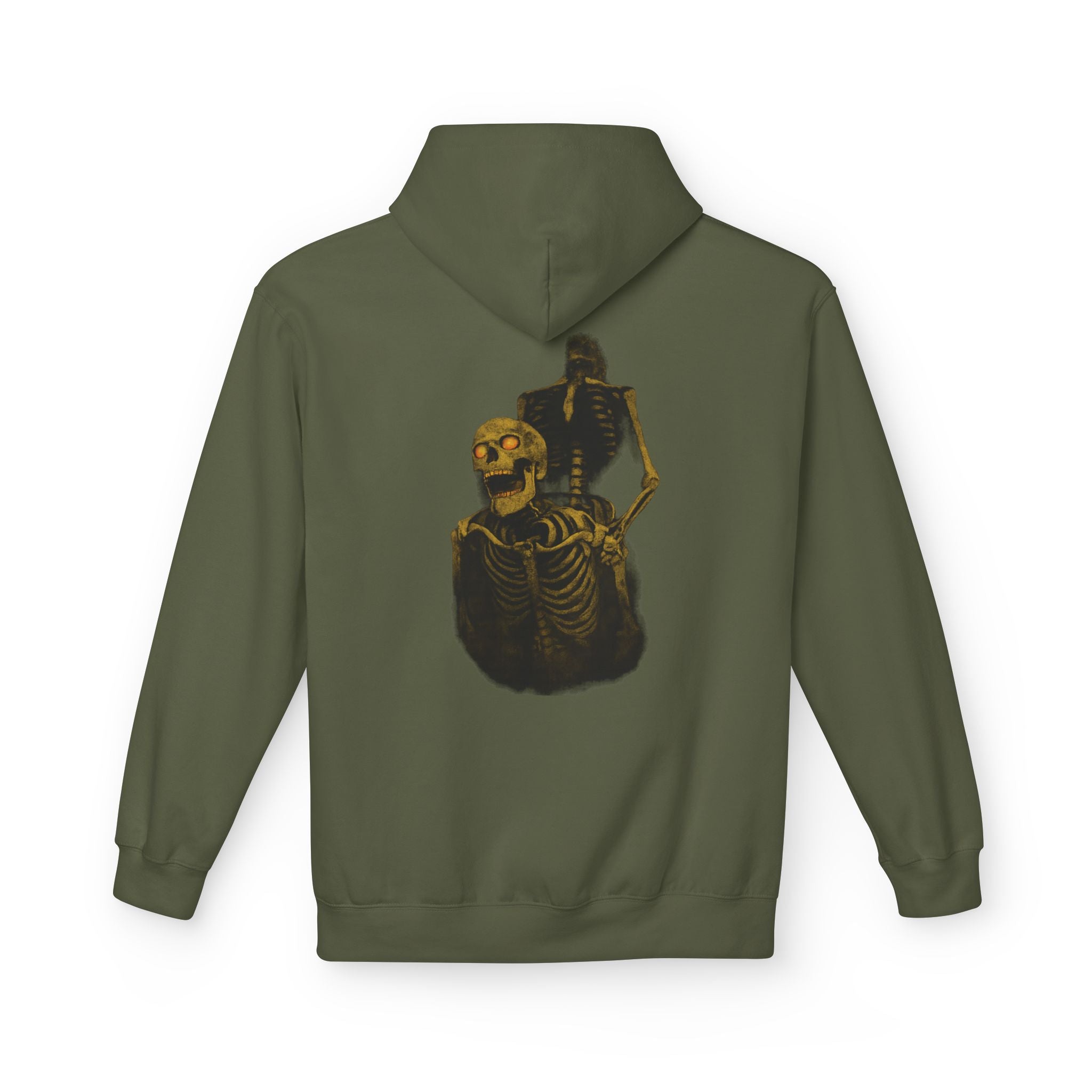 Skeleton Duo Hoodie — "I Burned, I Bled" Gothic Pullover