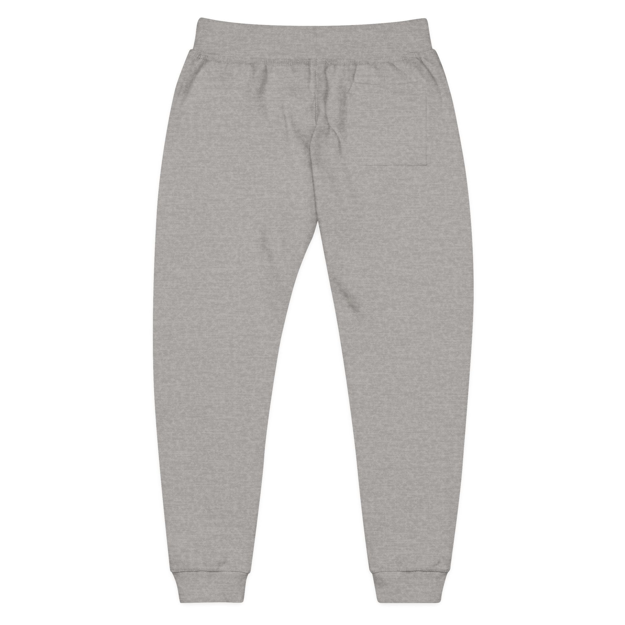 Embroidered Sequin Heart Sweatpants — Cozy Grey Fleece Lounge Joggers