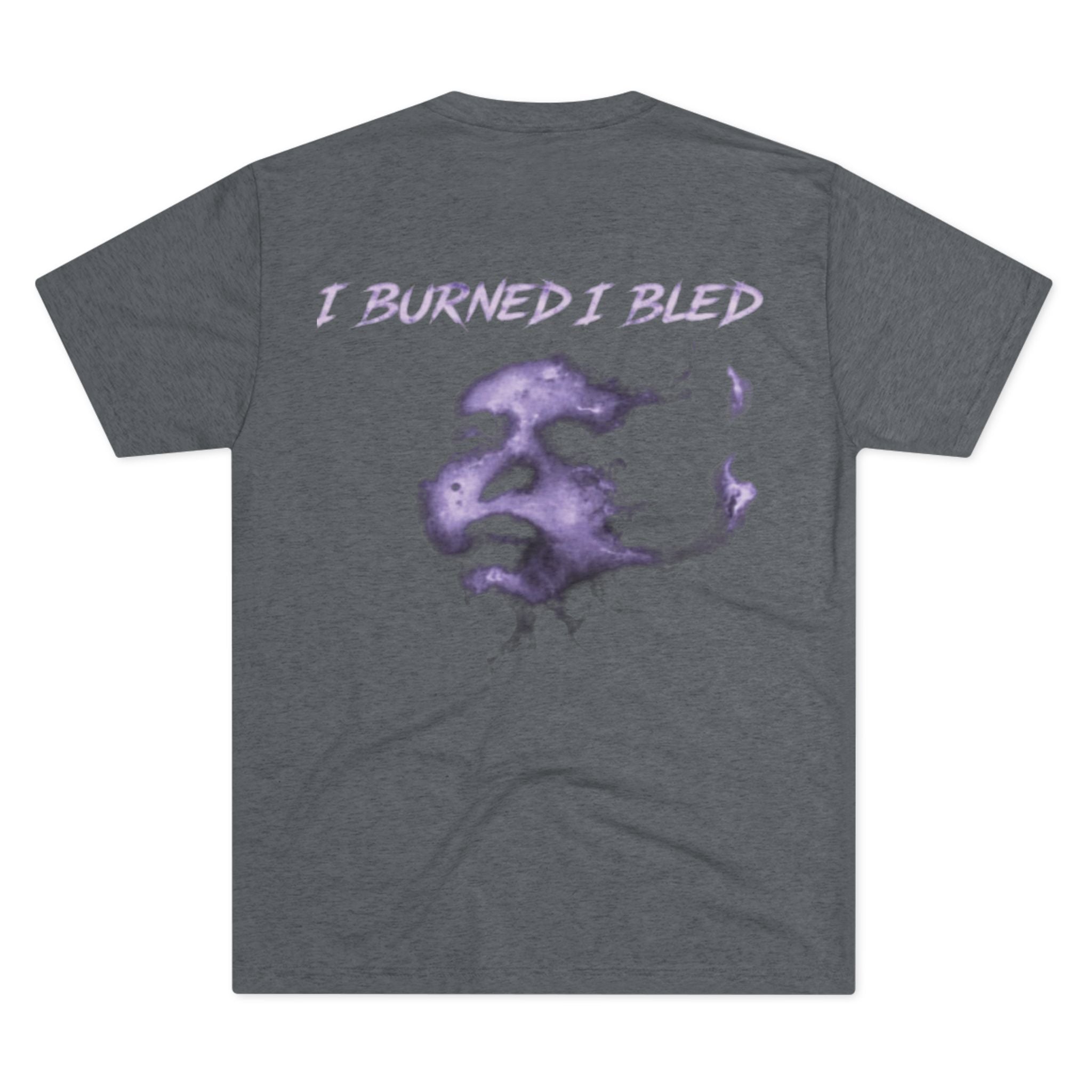 I Burned I Bled Tee — Gothic Face Graphic T-Shirt