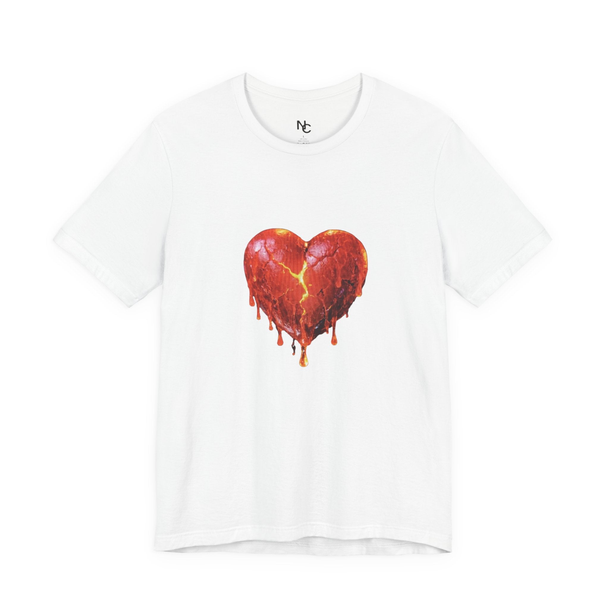 Waxed Heart T-Shirt — Dripping Molten Heart Graphic Tee