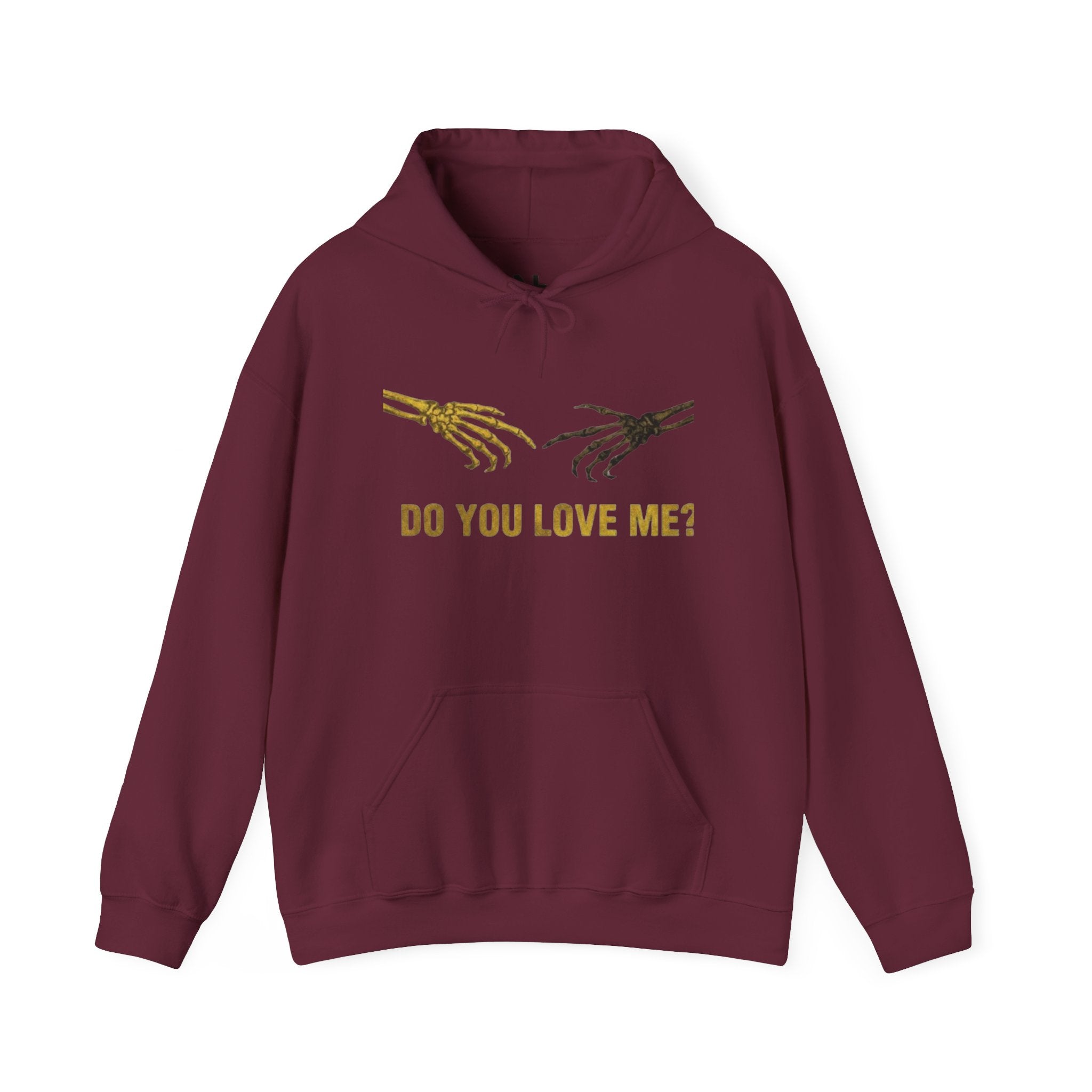 Do You Love Me? Skeleton Hands Hoodie — Gothic Valentine Pullover