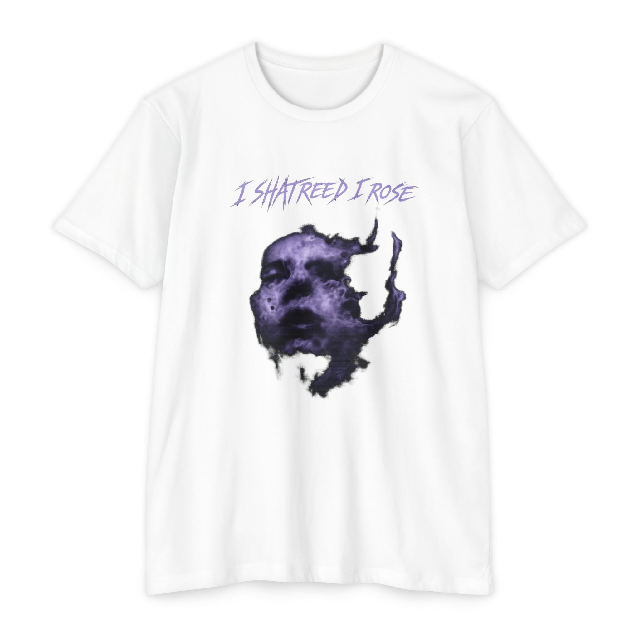 I Shattered I Rose T-Shirt — Gothic Purple Face Graphic Tee