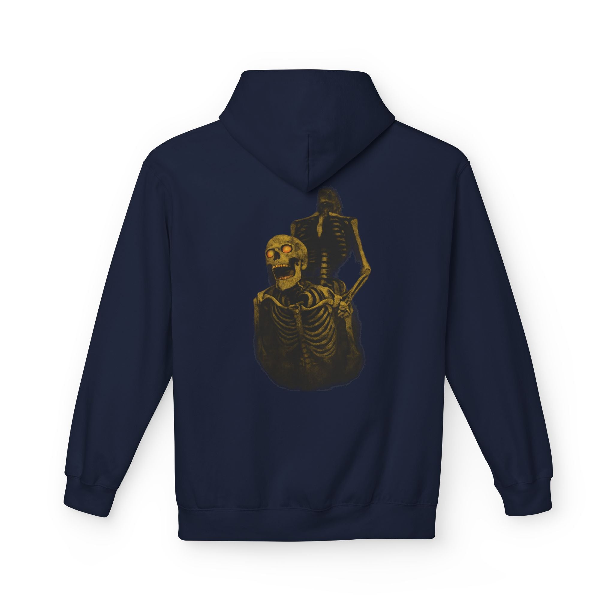 Skeleton Duo Hoodie — "I Burned, I Bled" Gothic Pullover