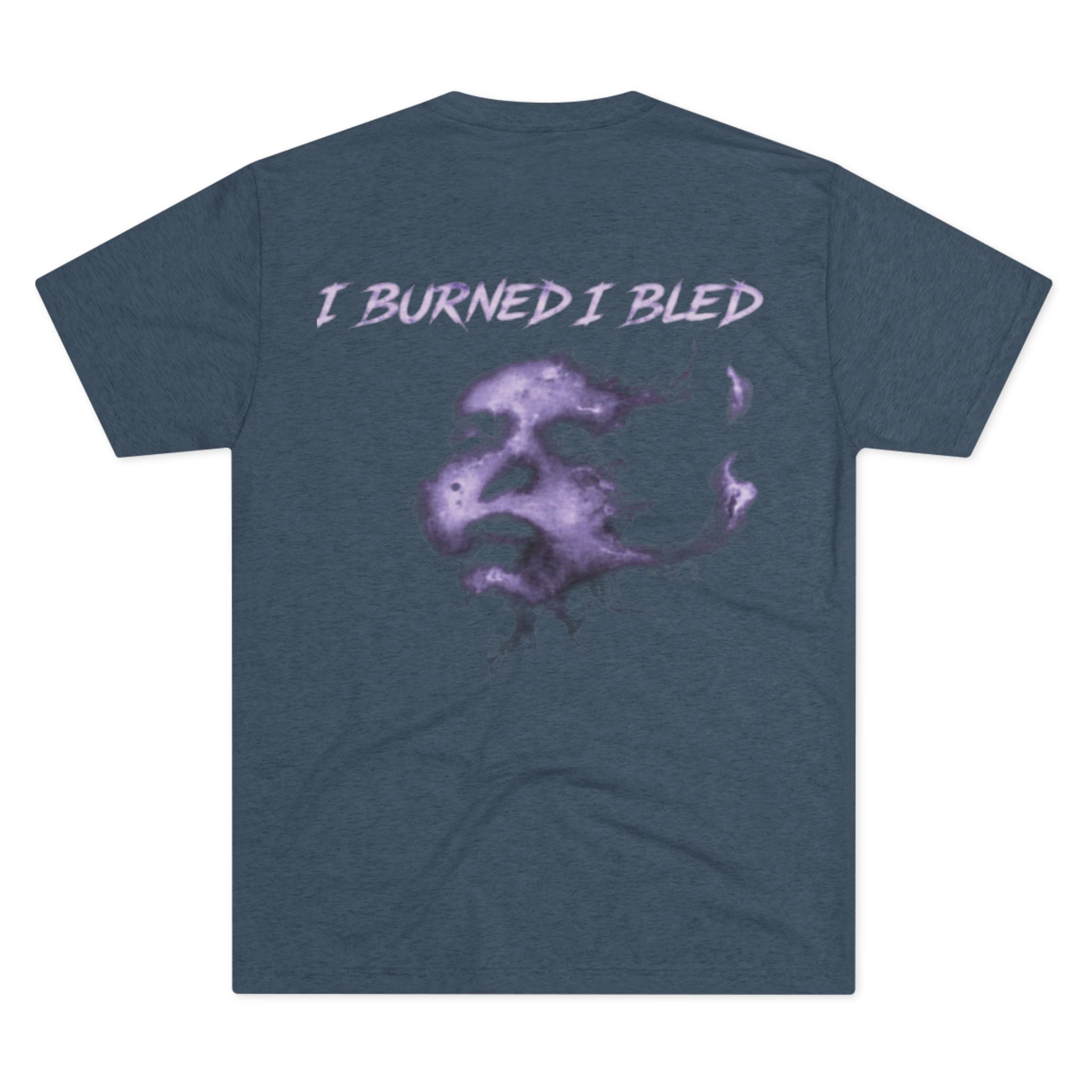 I Burned I Bled Tee — Gothic Face Graphic T-Shirt
