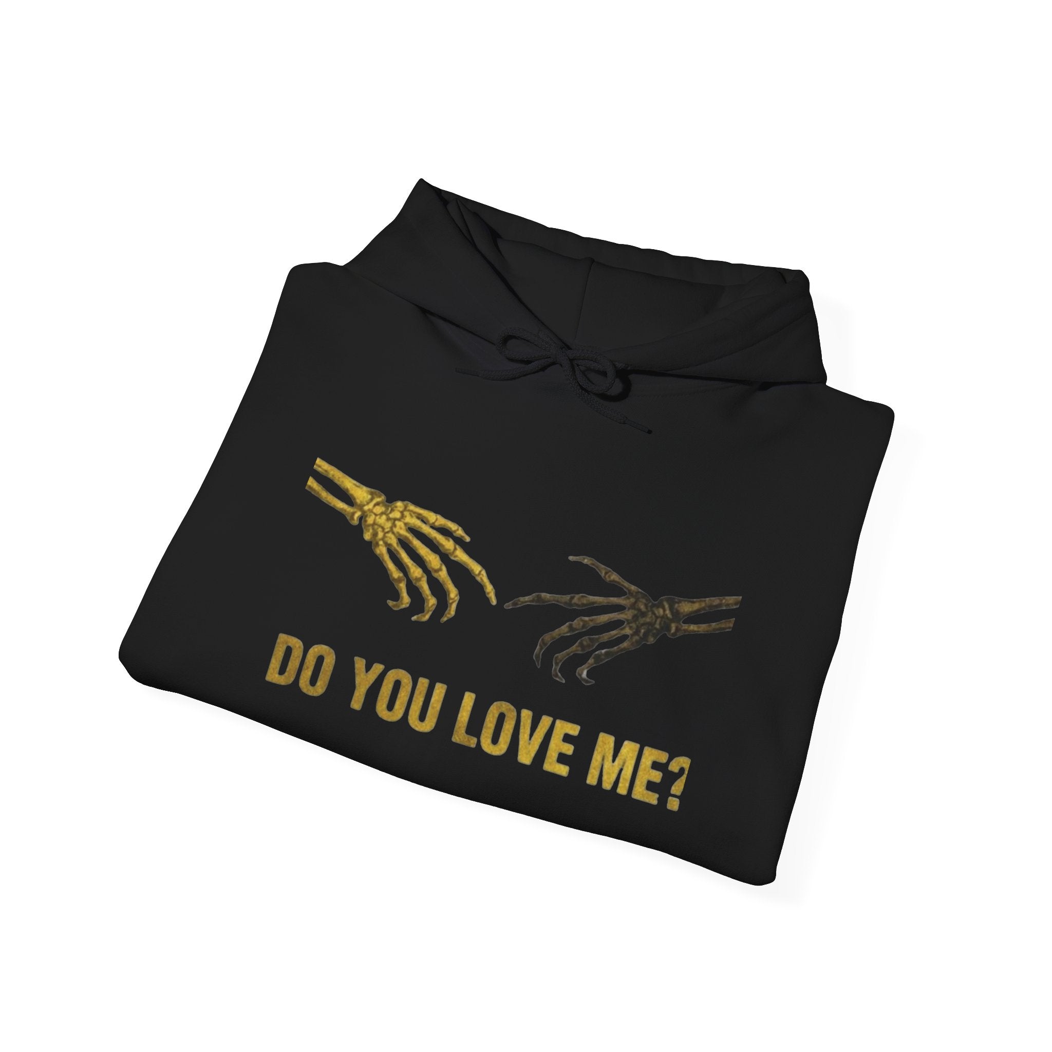 Do You Love Me? Skeleton Hands Hoodie — Gothic Valentine Pullover