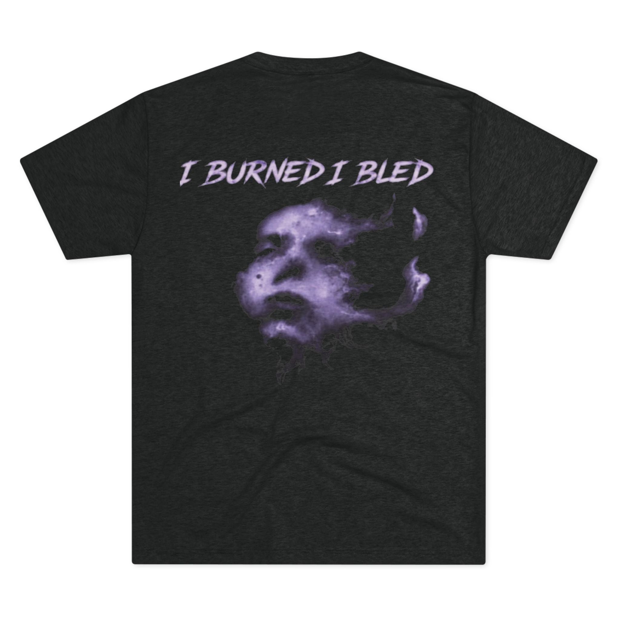 I Burned I Bled Tee — Gothic Face Graphic T-Shirt