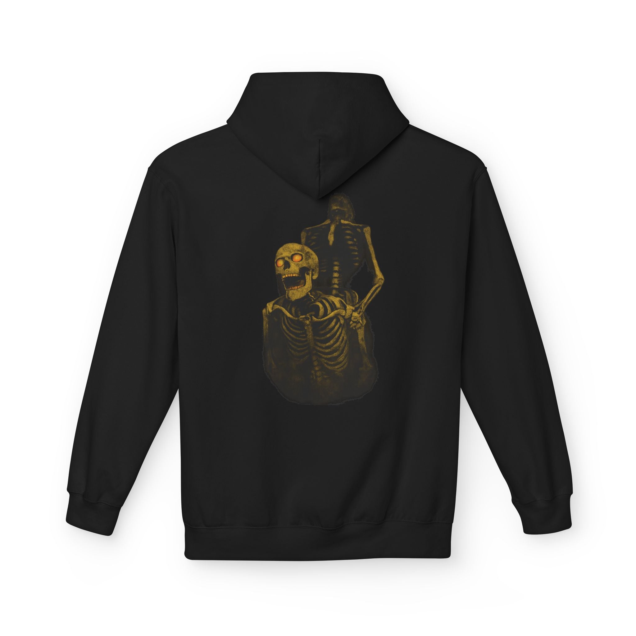 Skeleton Duo Hoodie — "I Burned, I Bled" Gothic Pullover