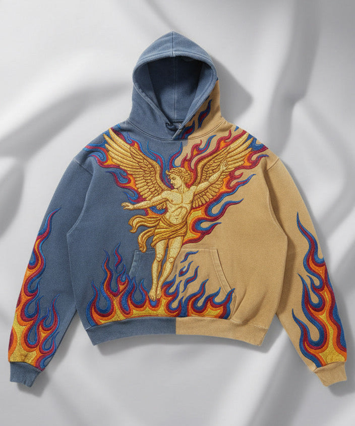 Angel with Flames Ikarus Hoodie